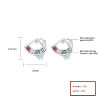 Pendientes S925 al por mayor | Diseño de abanico con circonitas color dopamina para mujer