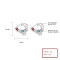 S925 Earrings Wholesale | Dopamine Colored Zircon Fan Style Niche Design Women's Jewelry