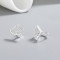 Silver Geometry Huggies Earrings | White Zircon Niche 925 Silver Jewelry Earrings