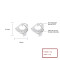 Silver Geometry Huggies Earrings | White Zircon Niche 925 Silver Jewelry Earrings