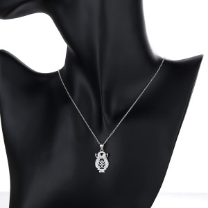 Fabricante de collares de plata 925 | Collar con colgante de búho para mujer