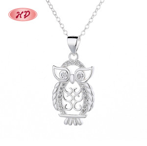 925 Silver Necklace Manufacturer | Owl Animal Pendant Necklace Ladies' Jewelry
