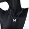 925 Silver Necklace Factories | Micro Paved White Zircon Butterfly High-End Women's Jewelry Necklace