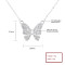 925 Silver Necklace Factories | Micro Paved White Zircon Butterfly High-End Women's Jewelry Necklace