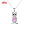 Wholesale Silver Necklace | Owl Inlaid Red Aaa Zircon Fashion Pendant 925 Silver Jewelry