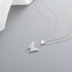 Fábricas de collares de plata 925 | Joyería de lujo con diseño de mariposa para mujer