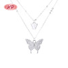 Fábricas de collares de plata 925 | Joyería de lujo con diseño de mariposa para mujer