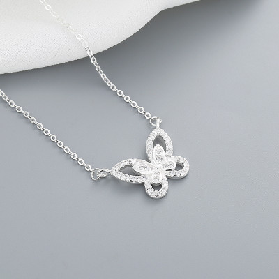 S925 Necklace Wholesale | Chain Jewelry Necklace With Elegant Butterfly Animal Design