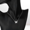 Collar S925 al por mayor | Collar de cadena de doble capa con elegante diseño de mariposa