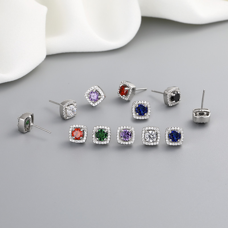 S925 silver stud earrings