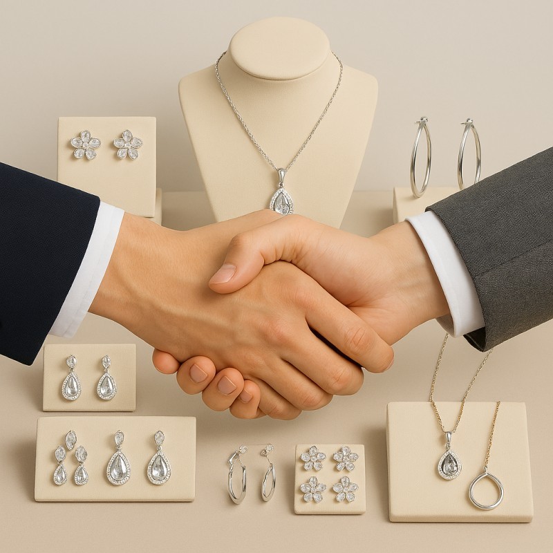 Service symbolizing partnership and trust in successful jewelry wholesale business