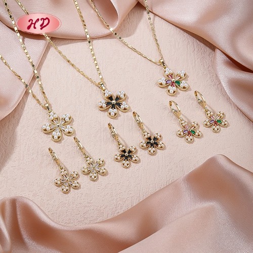 Fashion Jewelry Earrings and Necklace Set | Elevate Your Style with 18k Gold-plated