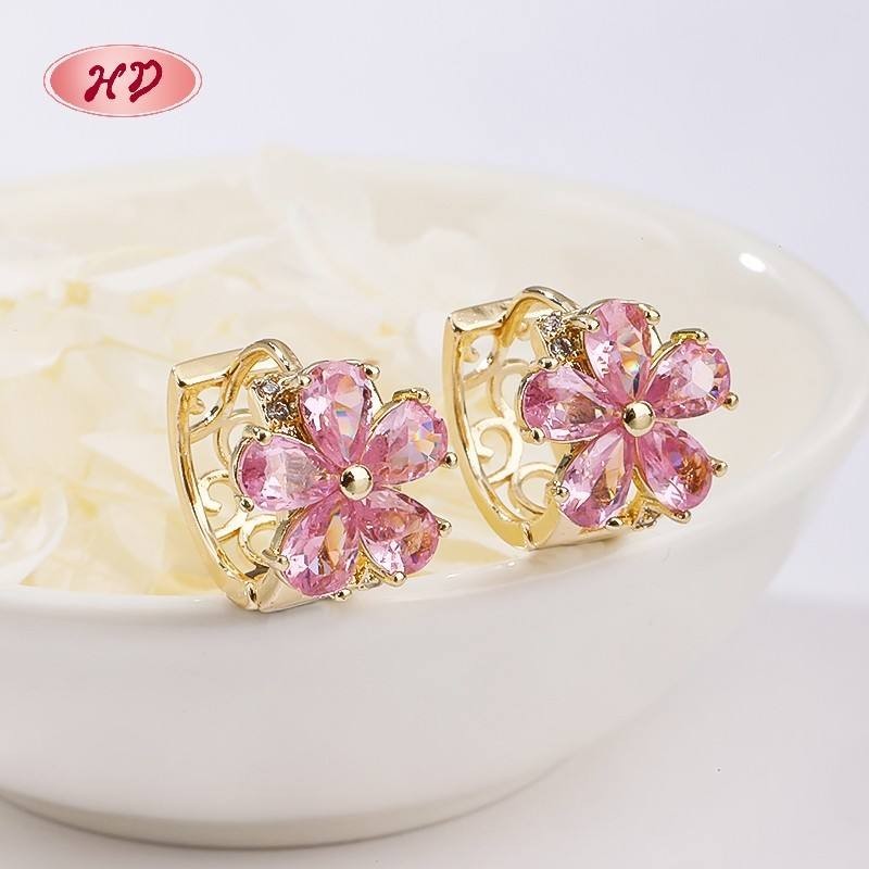 cute huggie earring-pink