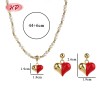 Romantic Heart-shaped 18k Gold-plated Jewelry Set | Wholesale Trendy Fashion Jewelry