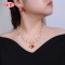Romantic Heart-shaped 18k Gold-plated Jewelry Set | Wholesale Trendy Fashion Jewelry
