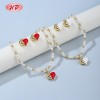 Romantic Heart-shaped 18k Gold-plated Jewelry Set | Wholesale Trendy Fashion Jewelry