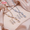 Elegant Square Zircon 18k Gold - Plated Jewelry Set | Wholesale Trendy Fashion Jewelry