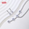 Elegant Square Zircon 18k Gold - Plated Jewelry Set | Wholesale Trendy Fashion Jewelry