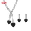 Elegant Heart - Shaped 18k Gold - Plated Jewelry Set | Wholesale Trendy Fashion Jewelry