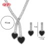 Elegant Heart - Shaped 18k Gold - Plated Jewelry Set | Wholesale Trendy Fashion Jewelry