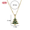 Chic Christmas Tree Zircon 18k Gold - Plated Necklace | Wholesale Fashion Forward Find