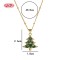 Festive Christmas Tree 18k Gold Charm Necklace | Wholesale Trendy Fashion Jewelry for Women in Travel and Banquets