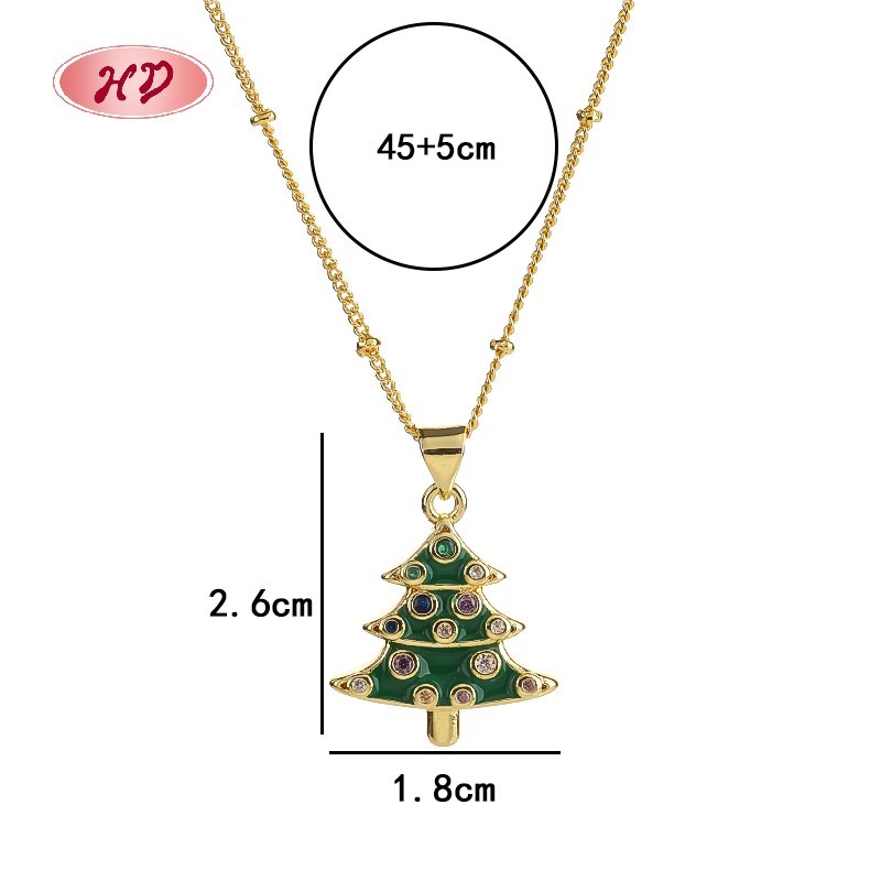 Festive Christmas Tree Necklace