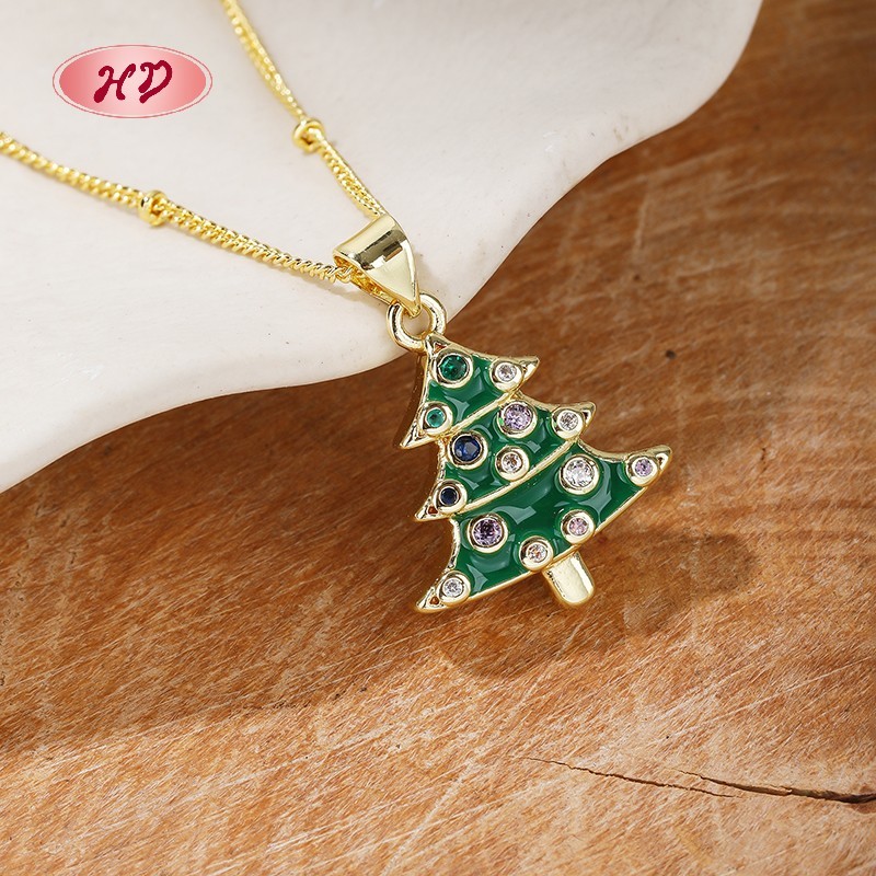 Festive Christmas Tree Necklace