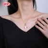 Bisutería Collar con colgante de copo de nieve chapado en oro de 18 quilates | elegancia invernal