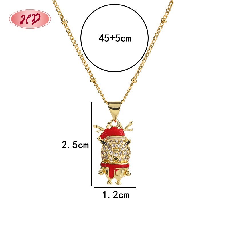 Bisutería Collar con colgante de copo de nieve chapado en oro de 18 quilates