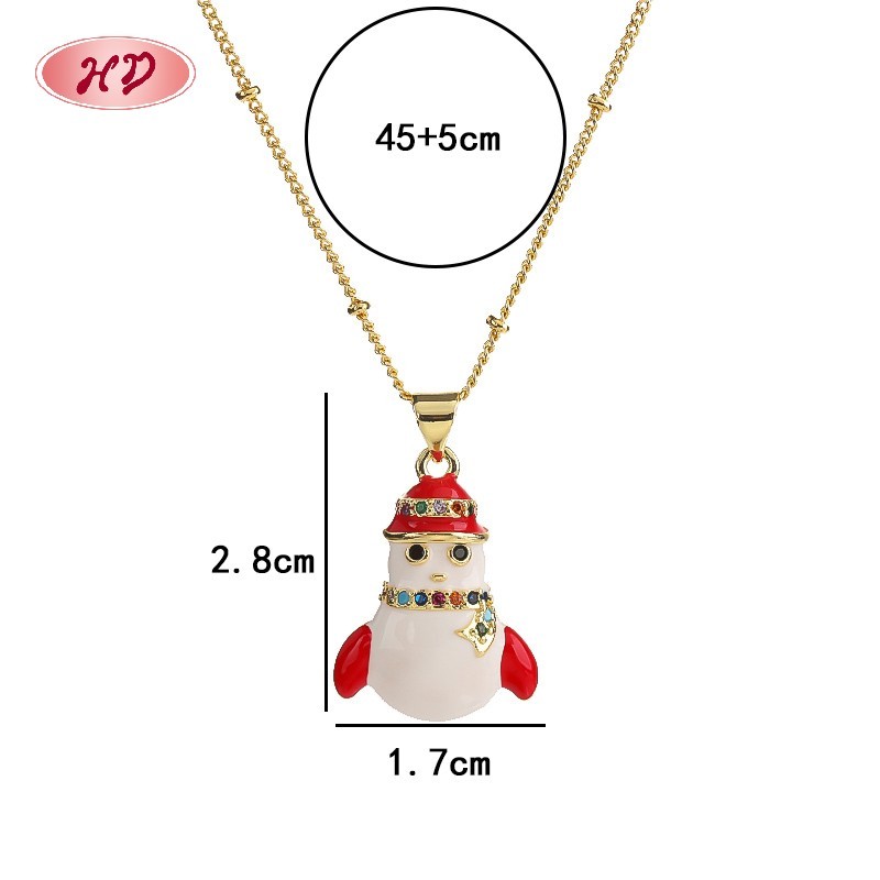 Bisutería Collar con colgante de copo de nieve chapado en oro de 18 quilates