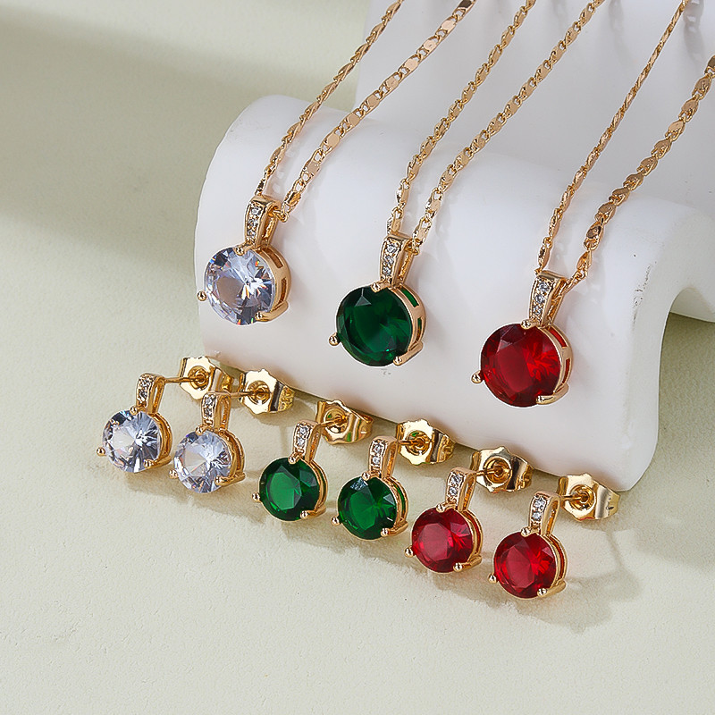 Hengdian jewelry's 18k gold plated jewelry set