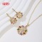 Trendy Flower 18k Gold Plated Jewelry Sets | Wholesale Fashion Sets​ with Copper Alloy | Colorful Gift Jewelry for Women