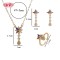 Trendy 18K Gold-Plated Butterfly Earrings, Ring & Necklace Set | Women's Custom Jewelry Wholesale with Copper Alloy