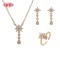 Elegant 18K Gold Plated Butterfly Ring, Necklace & Earrings Set | Hengdian Fashion Jewelry Wholesale for Gift ＆ Wedding