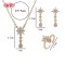 Elegant 18K Gold Plated Butterfly Ring, Necklace & Earrings Set | Hengdian Fashion Jewelry Wholesale for Gift ＆ Wedding