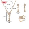 Elegant 18K Gold Plated Butterfly Ring, Necklace & Earrings Set | Hengdian Fashion Jewelry Wholesale for Gift & Wedding