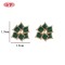 Elegant 18K Gold Plated Geometric Earrings with Leaf Design | Women's Copper Alloy Jewelry Bulk for Casual and Sporty