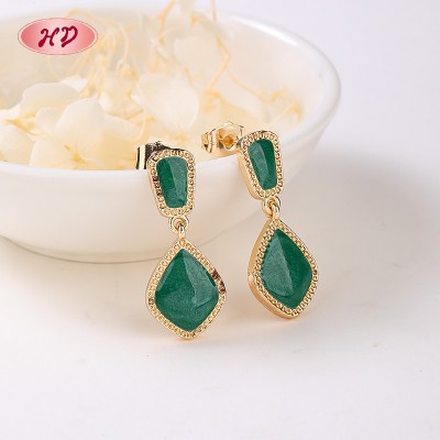 Retro Pendientes Chapados En Oro De 18 Quilates Con Aleación De Cobre | Accesorio Versátil De Mujer Para Regalo