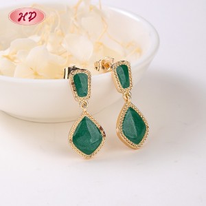 HD Cute 18K Gold Plated Geometric Earrings with Copper Alloy | Women's Daily & Party Accessory for Gifting & Holidays