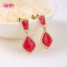 Lindo 18K Oro Chapado Pendientes Geométricos Con Aleación De Cobre | Accesorio Diario De Las Mujeres Para Las Vacaciones