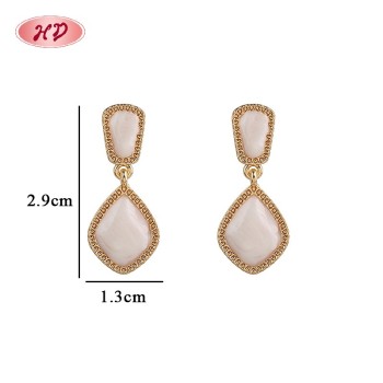 Trendy 18K Gold Plated Earrings with Geometric Design and Copper Alloy | Women's Jewelry for Holidays and Bridal MOQ 12