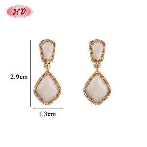 Trendy 18K Gold Plated Earrings with Geometric Design and Copper Alloy | Women's Jewelry for Holidays and Bridal MOQ 12