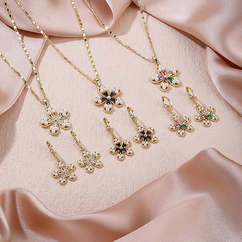 Hengdian Jewelry's 18k gold plated earring and necklace jewelry sets