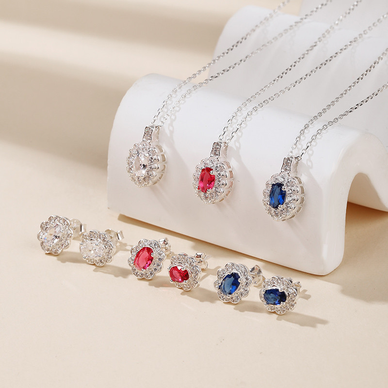 Hengdian Jewelry's 925 sterling silver earring and necklace jewelry sets