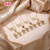 Copper Alloy Jewelry Bulk | Romantic 18K Gold Plated LOVE Heart Zircon Jewelry Set for Women | Valentine's Day and Gift