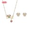 Copper Alloy Jewelry Bulk | Romantic 18K Gold Plated LOVE Heart Zircon Jewelry Set for Women | Valentine's Day and Gift