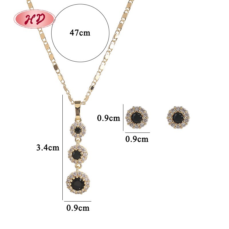 Elegant 18K Gold Plated Emerald-Style Zircon Jewelry Set for Women Anniversary