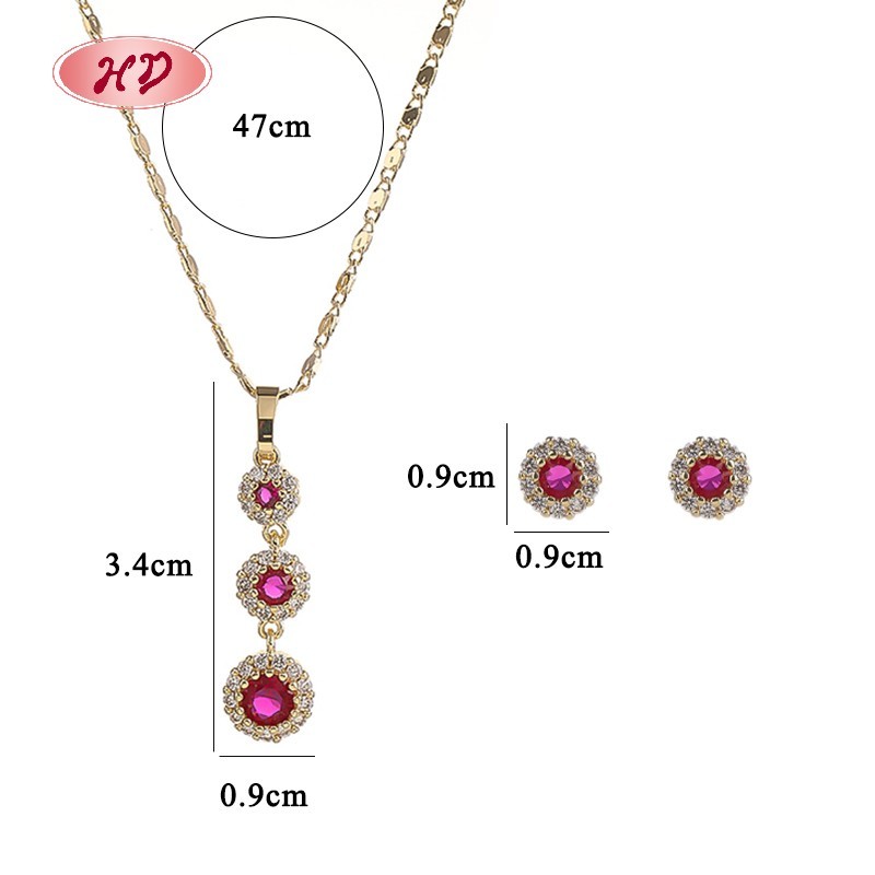 Elegant 18K Gold Plated Emerald-Style Zircon Jewelry Set for Women Anniversary