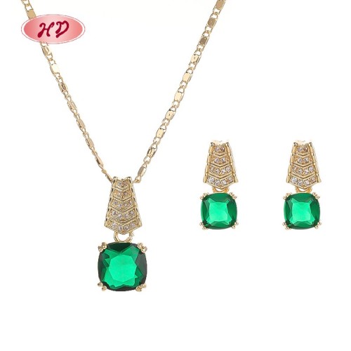 18K Gold Plated Cubic Zircon Jewelry Set | Original Design Earrings Necklace for Women | Party Office & Anniversary